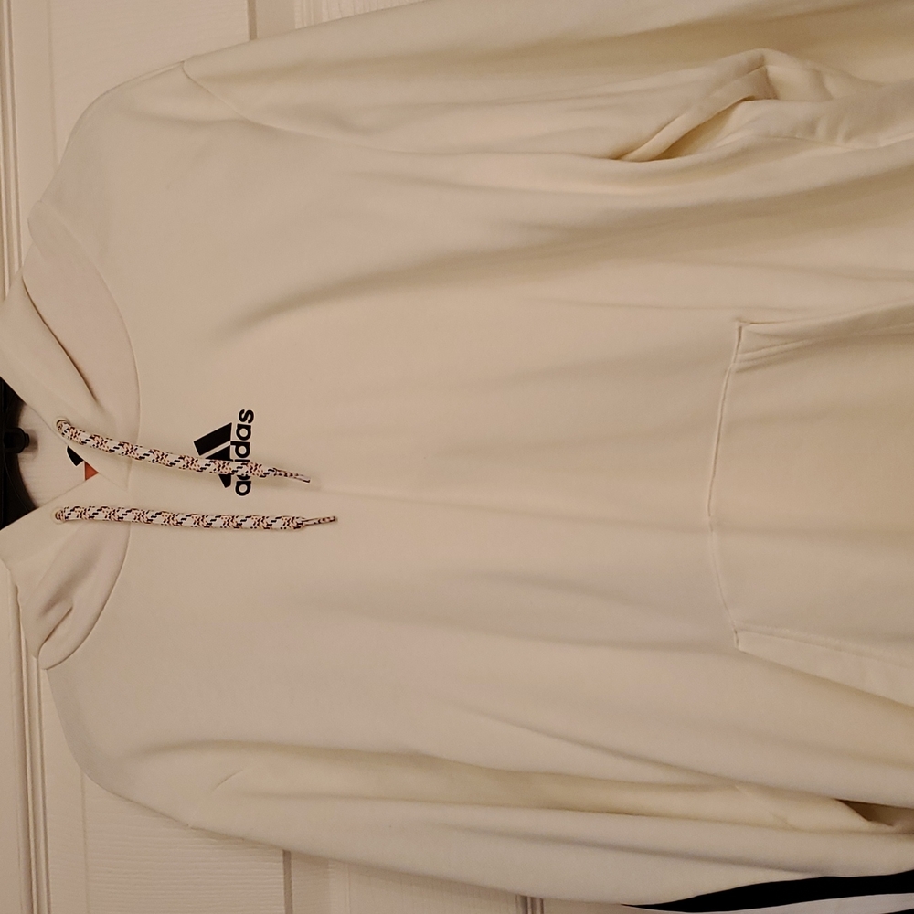 Men's White Adidas hoodie XL